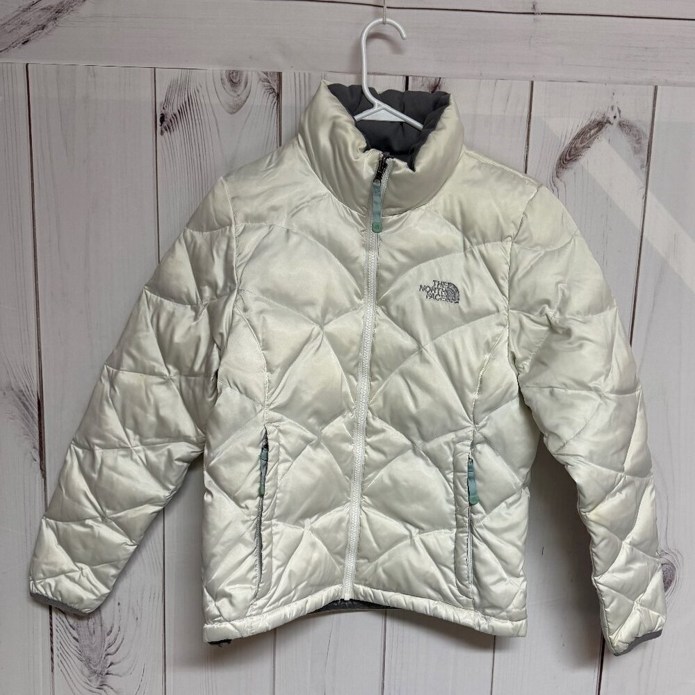 The North Face Ailis 550 Down Puffer Jacket Women’s Medium Ivory GUC‎